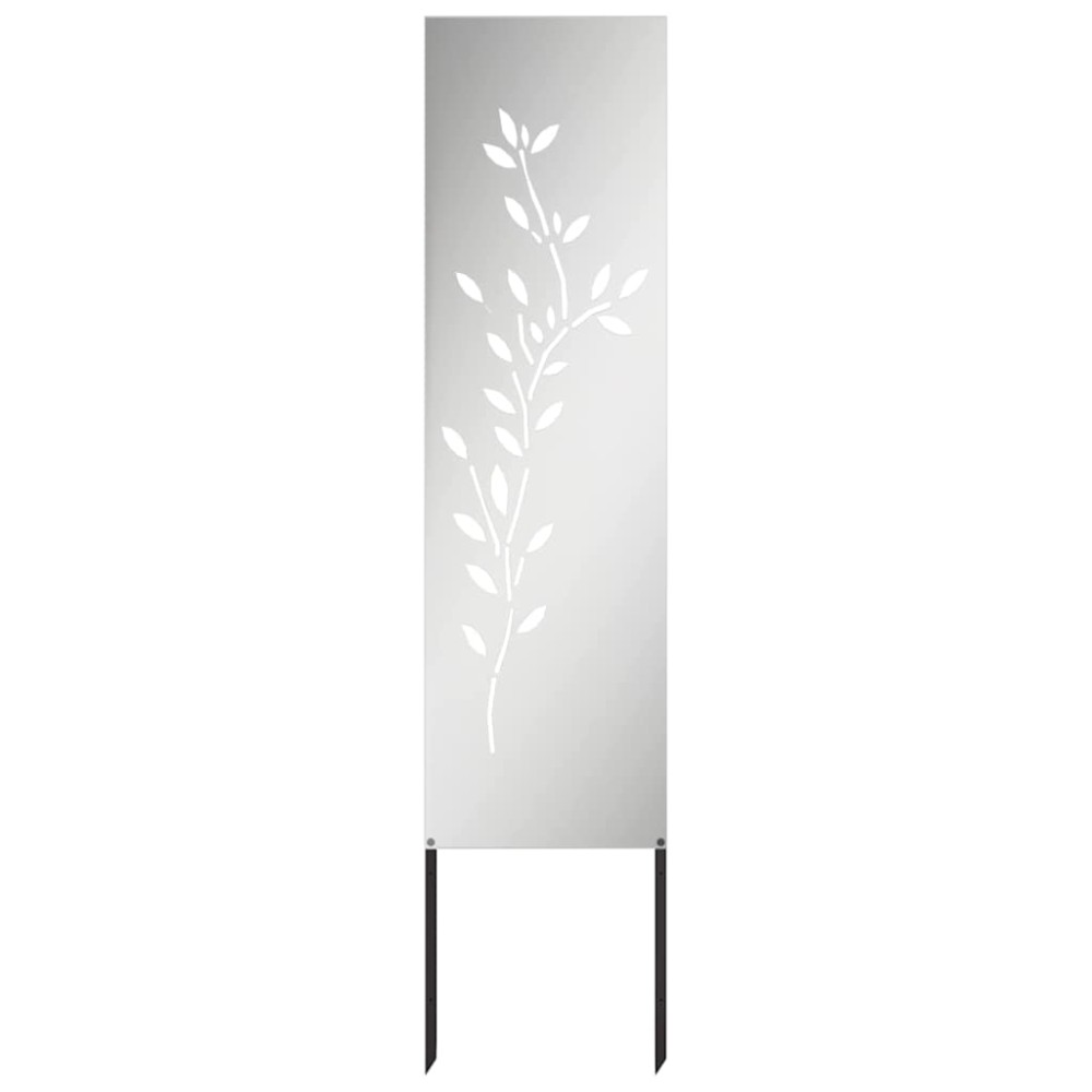 vidaXL Panou Decorativ de Grădină Argintiu 32 x 140 cm Oțel galvanizat