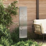 vidaXL Panou Decorativ de Grădină Argintiu 32 x 140 cm Oțel galvanizat vidaXL Panou Decorativ de Grădină Argintiu 32 x 140 cm Oțel galvanizat