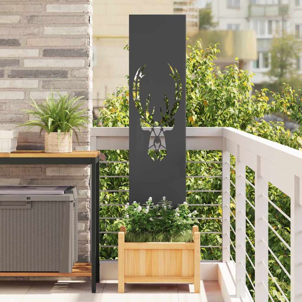 vidaXL Panou Decorativ de Grădină Negru 32 x 140 cm