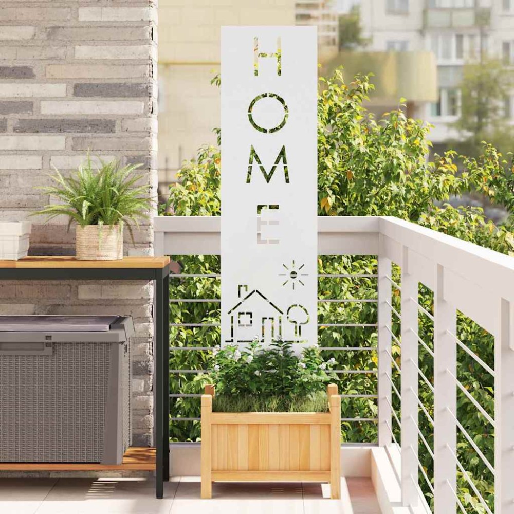 vidaXL Ecran de intimitate pentru grădină Traforaj Alb 32 x 140 cm