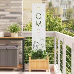 vidaXL Ecran de intimitate pentru grădină Traforaj Alb 32 x 140 cm