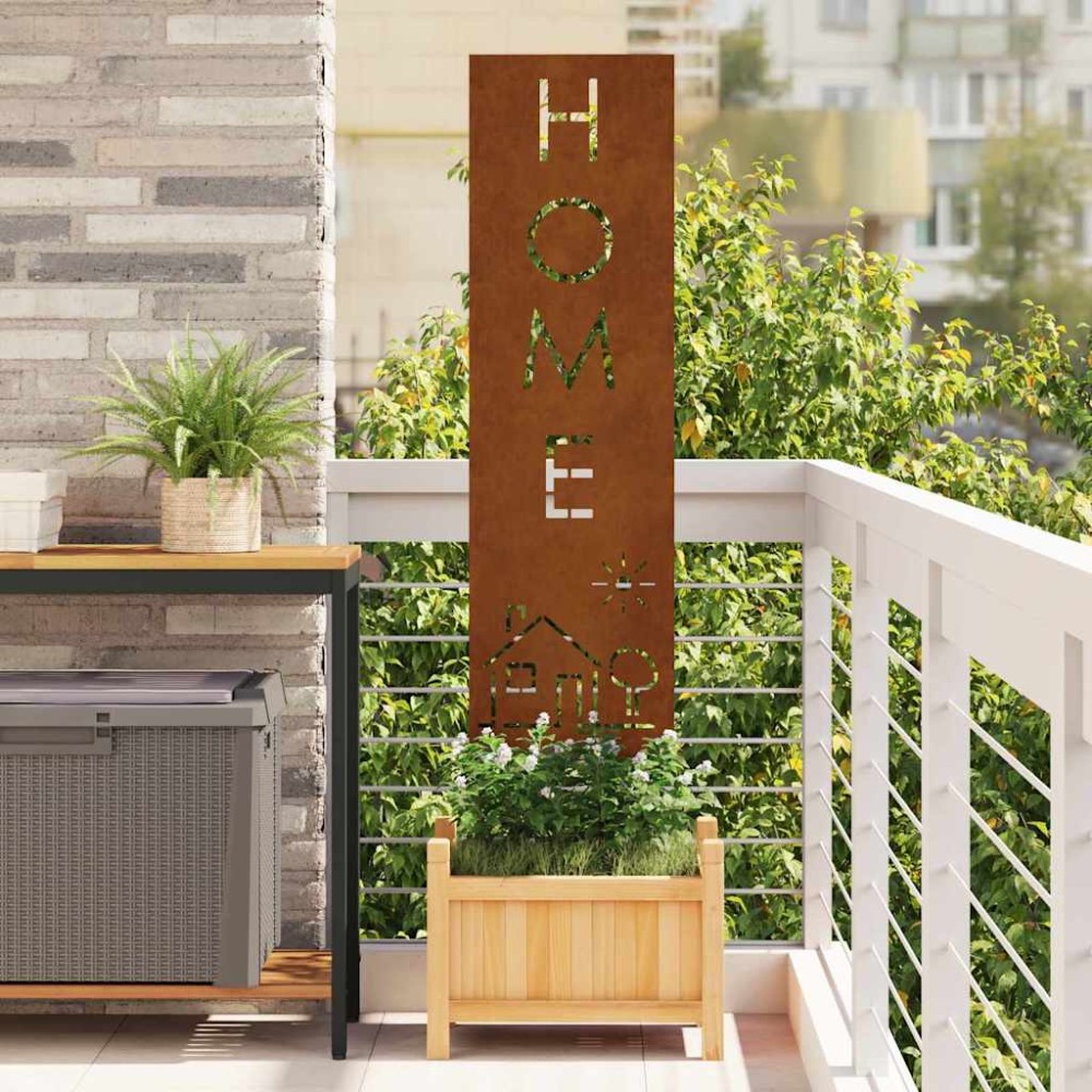 vidaXL Ecran de intimitate pentru grădină Traforaj Ruginit 32 x 140 cm