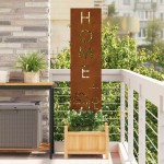 vidaXL Ecran de intimitate pentru grădină Traforaj Ruginit 32 x 140 cm