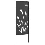 vidaXL Ecran de intimitate pentru grădină Traforaj Negru 50 x 140 cm