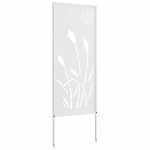 vidaXL Ecran de intimitate pentru grădină Traforaj Alb 50 x 140 cm