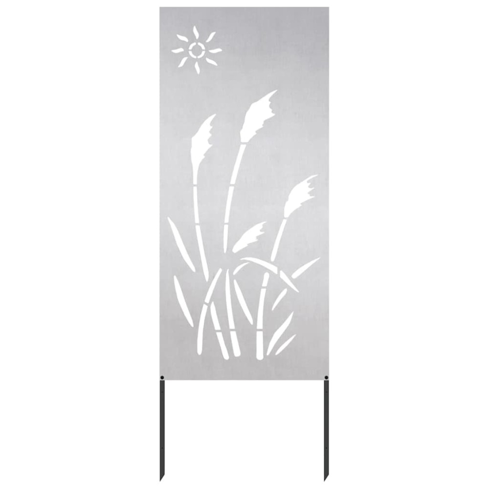 vidaXL Panou Decorativ de Grădină Argintiu 50 x 140 cm Oțel inoxidabil