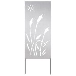 vidaXL Panou Decorativ de Grădină Argintiu 50 x 140 cm Oțel inoxidabil vidaXL Panou Decorativ de Grădină Argintiu 50 x 140 cm Oțel inoxidabil