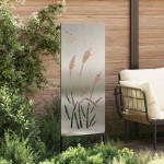 vidaXL Panou Decorativ de Grădină Argintiu 50 x 140 cm Oțel inoxidabil vidaXL Panou Decorativ de Grădină Argintiu 50 x 140 cm Oțel inoxidabil
