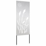 vidaXL Panou Decorativ de Grădină Argintiu 50 x 140 cm Oțel inoxidabil vidaXL Panou Decorativ de Grădină Argintiu 50 x 140 cm Oțel inoxidabil