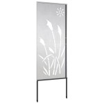 vidaXL Panou Decorativ de Grădină Argintiu 50 x 140 cm Oțel inoxidabil vidaXL Panou Decorativ de Grădină Argintiu 50 x 140 cm Oțel inoxidabil