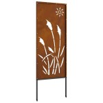 vidaXL Ecran de intimitate pentru grădină Traforaj Ruginit 50 x 140 cm