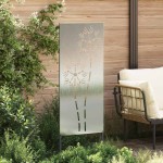 vidaXL Panou Decorativ de Grădină Argintiu 50 x 140 cm Oțel inoxidabil vidaXL Panou Decorativ de Grădină Argintiu 50 x 140 cm Oțel inoxidabil