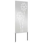 vidaXL Panou Decorativ de Grădină Argintiu 50 x 140 cm Oțel galvanizat vidaXL Panou Decorativ de Grădină Argintiu 50 x 140 cm Oțel galvanizat