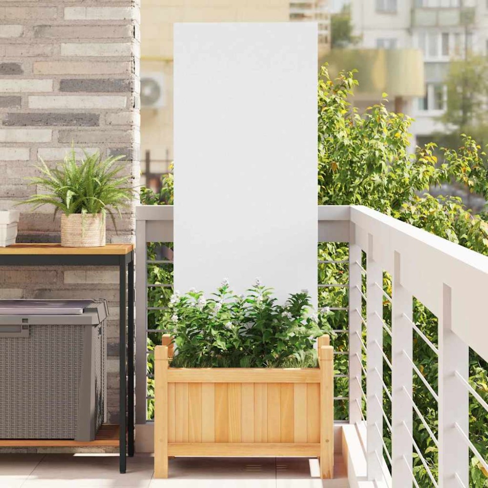 vidaXL Panou Decorativ de Grădină Alb 50 x 140 cm Oțel laminat la rece