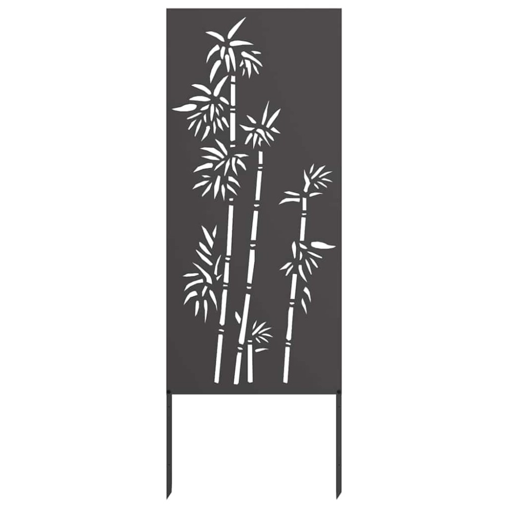 vidaXL Ecran de intimitate pentru grădină Floral Negru 50 x 140 cm