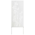 vidaXL Ecran de intimitate pentru grădină Floral Alb 50 x 140 cm