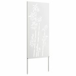 vidaXL Ecran de intimitate pentru grădină Floral Alb 50 x 140 cm