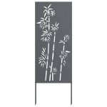 vidaXL Ecran de intimitate pentru grădină Floral Antracit 50 x 140 cm