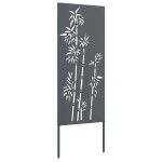 vidaXL Ecran de intimitate pentru grădină Floral Antracit 50 x 140 cm