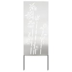 vidaXL Ecran de intimitate pentru grădină Floral Argintiu 50 x 140 cm