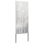 vidaXL Ecran de intimitate pentru grădină Floral Argintiu 50 x 140 cm