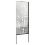 vidaXL Ecran de intimitate pentru grădină Floral Argintiu 50 x 140 cm