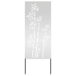 vidaXL Ecran de intimitate pentru grădină Floral Argintiu 50 x 140 cm