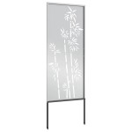 vidaXL Ecran de intimitate pentru grădină Floral Argintiu 50 x 140 cm