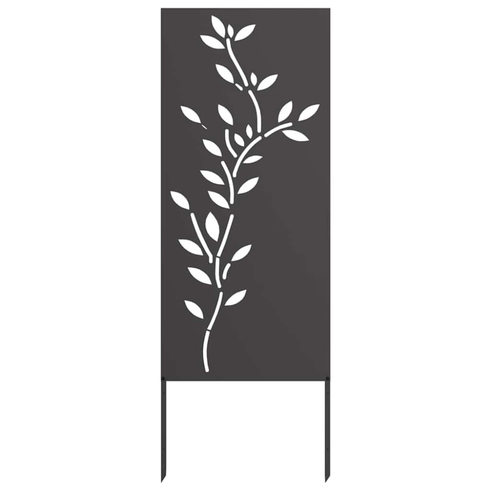 vidaXL Ecran de intimitate pentru grădină Floral Negru 50 x 140 cm