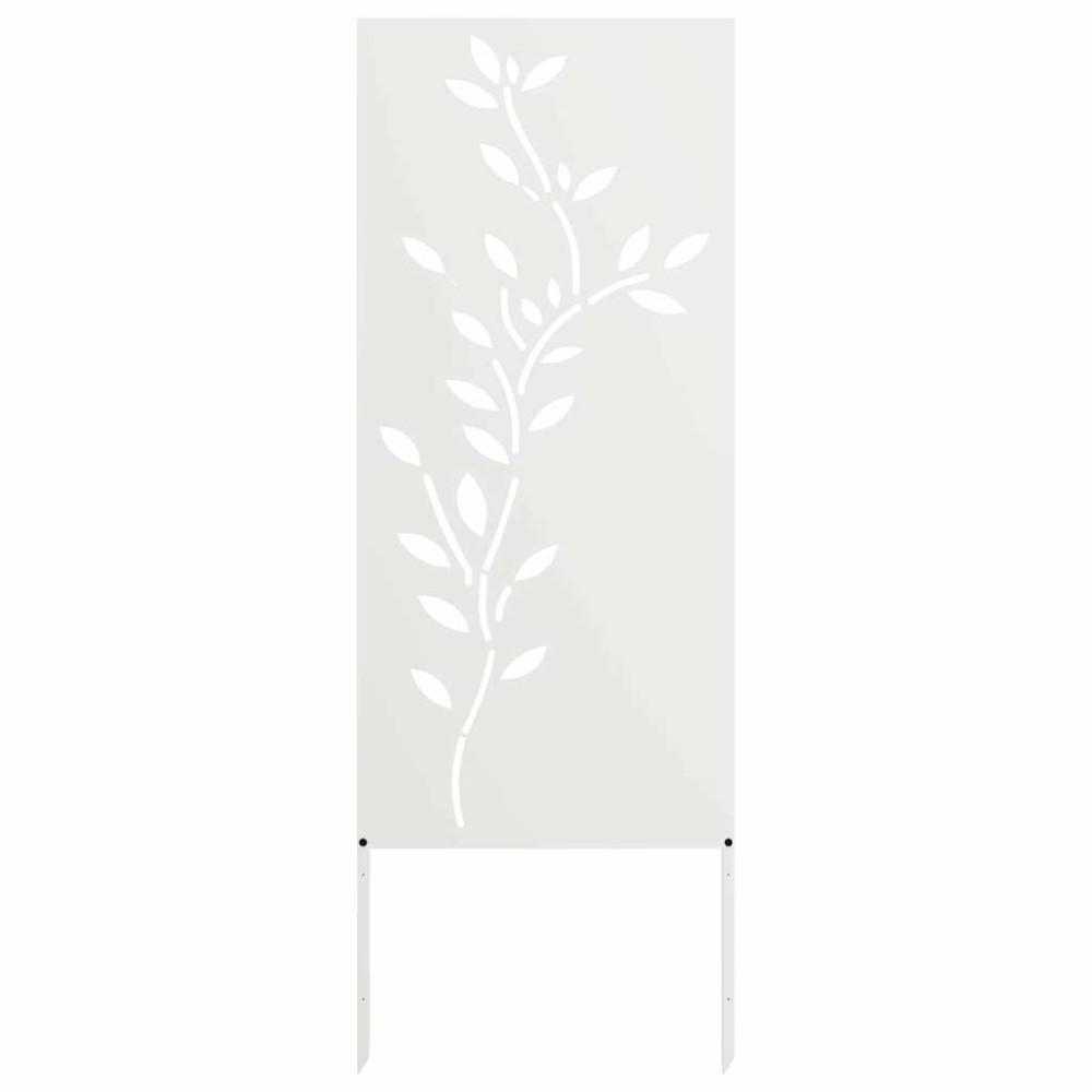 vidaXL Ecran de intimitate pentru grădină Floral Alb 50 x 140 cm