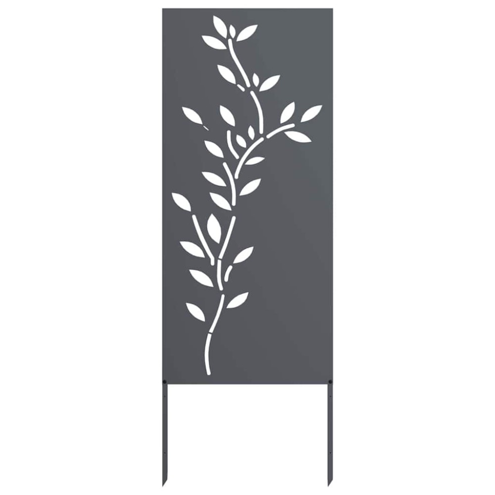 vidaXL Ecran de intimitate pentru grădină Floral Antracit 50 x 140 cm