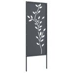 vidaXL Ecran de intimitate pentru grădină Floral Antracit 50 x 140 cm