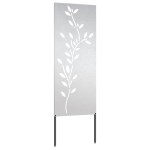 vidaXL Ecran de intimitate pentru grădină Floral Argintiu 50 x 140 cm