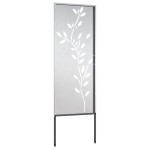 vidaXL Ecran de intimitate pentru grădină Floral Argintiu 50 x 140 cm