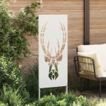 vidaXL Ecran de intimitate pentru grădină Animal Print Alb 50 x 140 cm