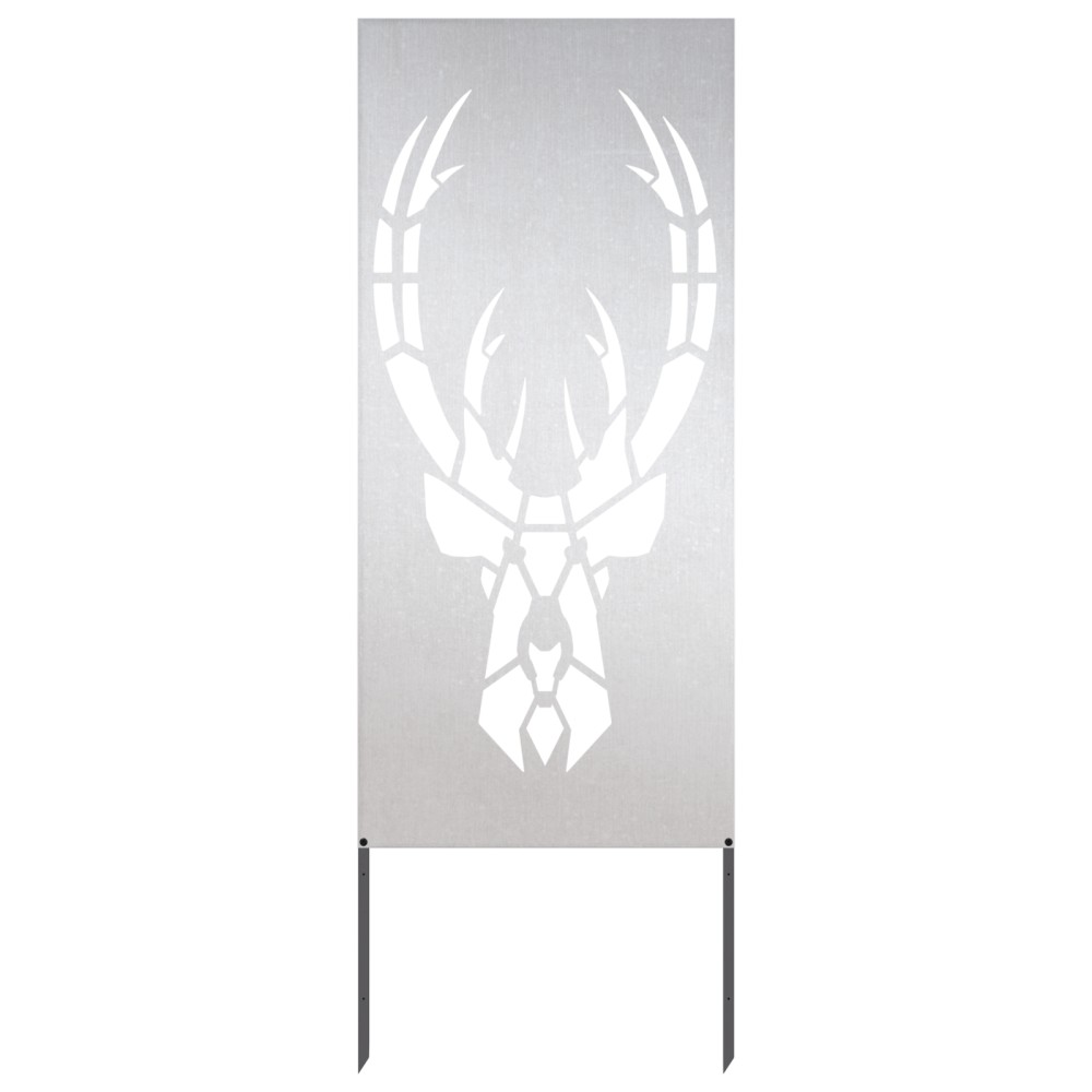vidaXL Panou Decorativ de Grădină Argintiu 50 x 140 cm Oțel inoxidabil