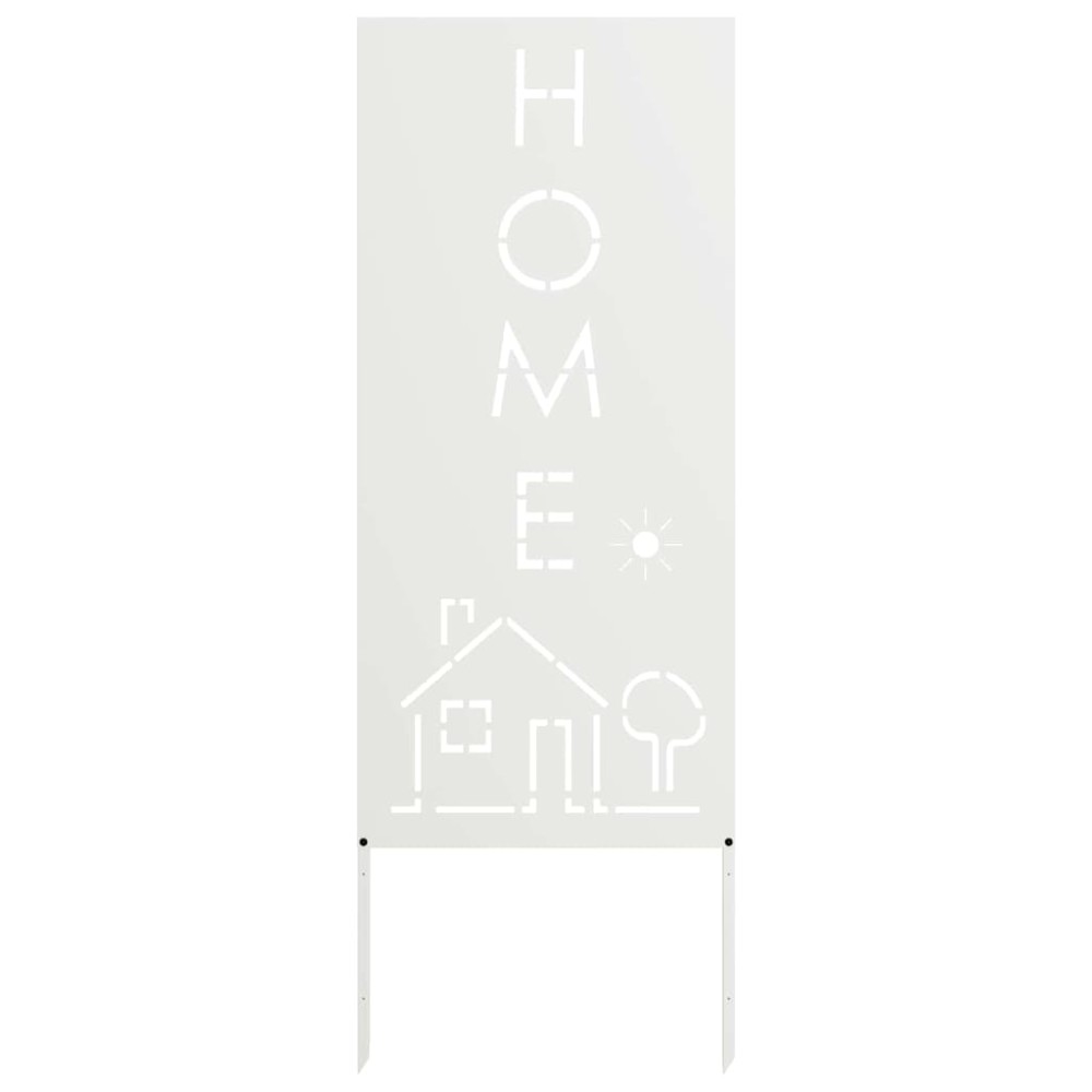 vidaXL Ecran de intimitate pentru grădină Traforaj Alb 50 x 140 cm