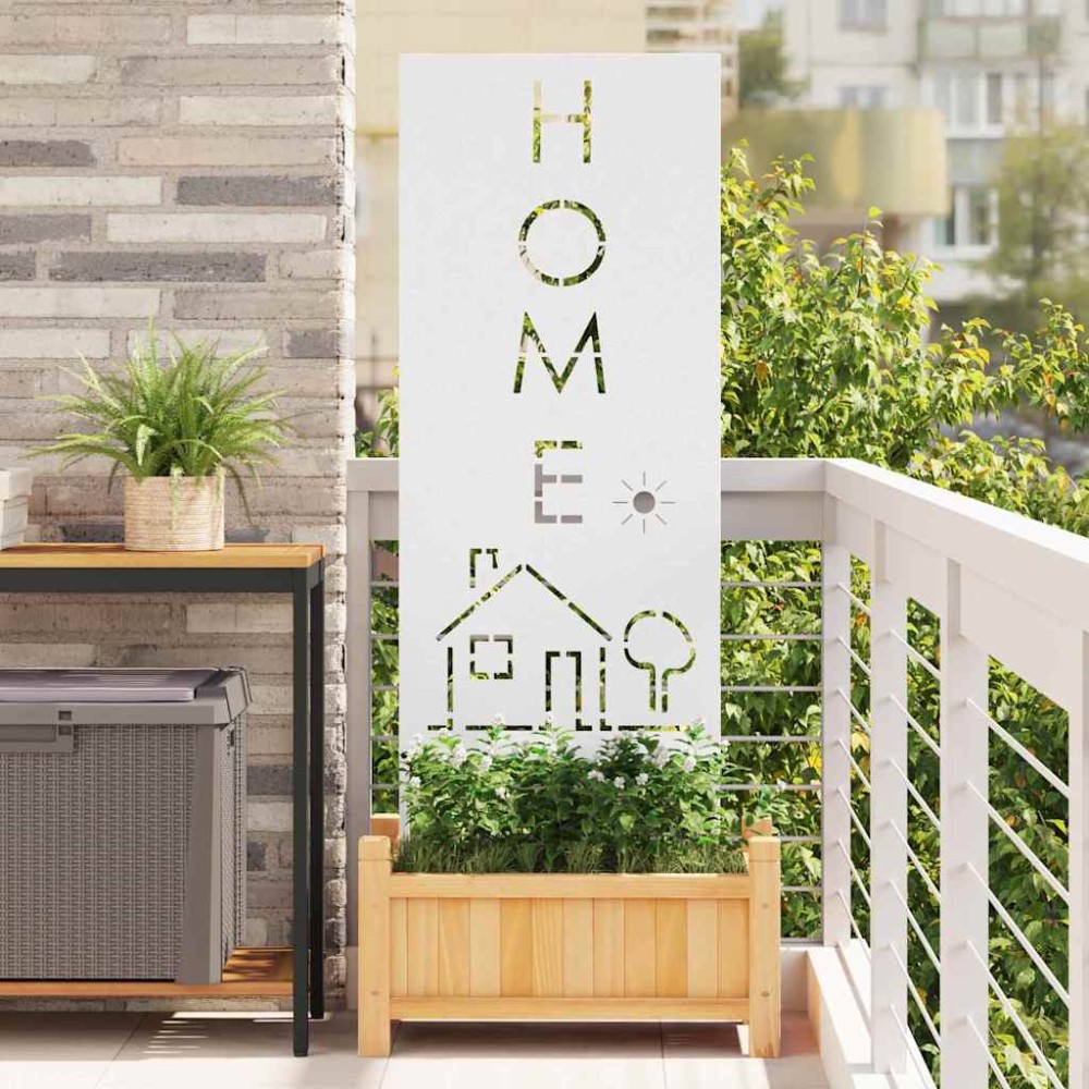 vidaXL Ecran de intimitate pentru grădină Traforaj Alb 50 x 140 cm