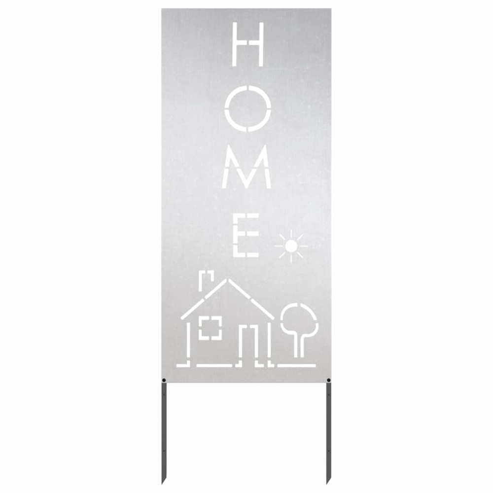 vidaXL Panou Decorativ de Grădină Argintiu 50 x 140 cm Oțel inoxidabil