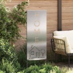 vidaXL Panou Decorativ de Grădină Argintiu 50 x 140 cm Oțel inoxidabil vidaXL Panou Decorativ de Grădină Argintiu 50 x 140 cm Oțel inoxidabil