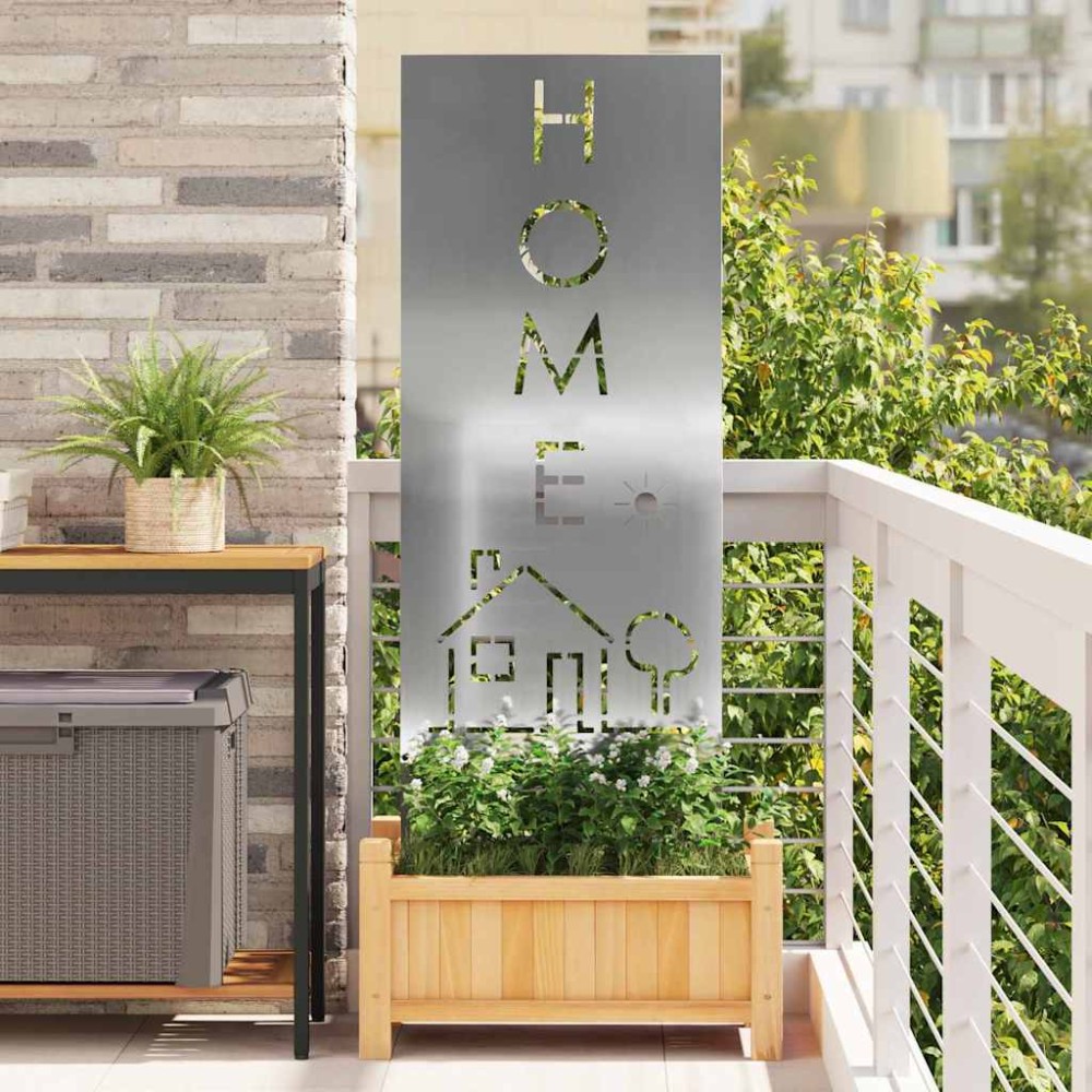 vidaXL Panou Decorativ de Grădină Argintiu 50 x 140 cm Oțel galvanizat