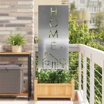 vidaXL Panou Decorativ de Grădină Argintiu 50 x 140 cm Oțel galvanizat vidaXL Panou Decorativ de Grădină Argintiu 50 x 140 cm Oțel galvanizat