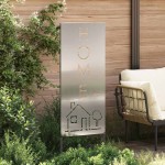 vidaXL Panou Decorativ de Grădină Argintiu 50 x 140 cm Oțel galvanizat vidaXL Panou Decorativ de Grădină Argintiu 50 x 140 cm Oțel galvanizat