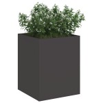 vidaXL Vază pentru Grădină Negru 32 x 32 x 40 cm Oțel laminat la rece vidaXL Vază pentru Grădină Negru 32 x 32 x 40 cm Oțel laminat la rece