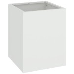 vidaXL Vază pentru Grădină Alb 32 x 32 x 40 cm Oțel laminat la rece