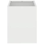 vidaXL Vază pentru Grădină Alb 32 x 32 x 40 cm Oțel laminat la rece