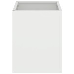 vidaXL Vază pentru Grădină Alb 32 x 32 x 40 cm Oțel laminat la rece