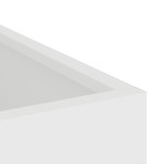 vidaXL Vază pentru Grădină Alb 32 x 32 x 40 cm Oțel laminat la rece