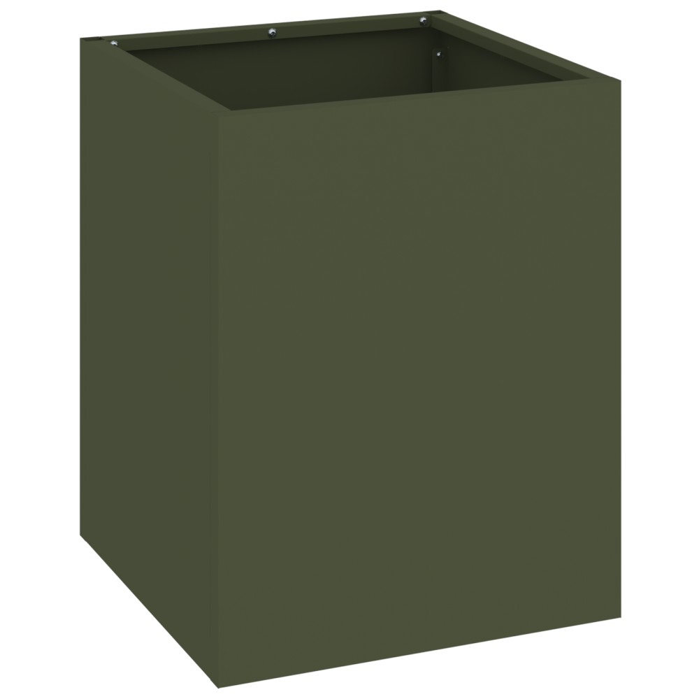 vidaXL Vază pentru Grădină Verde oliv 50 x 32 x 40 cm