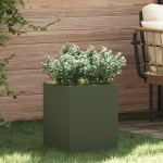vidaXL Vază pentru Grădină Verde oliv 50 x 32 x 40 cm vidaXL Vază pentru Grădină Verde oliv 50 x 32 x 40 cm